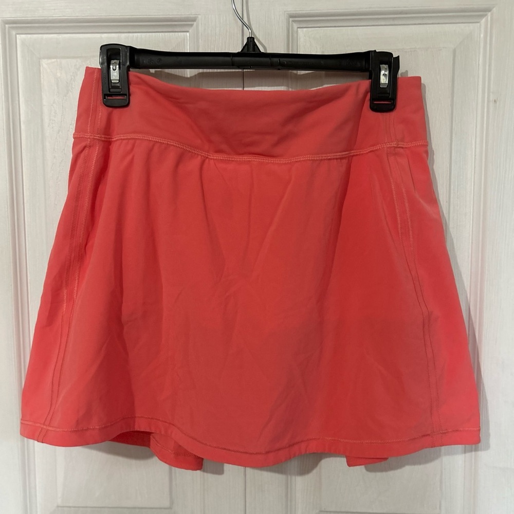 Lululemon Vibrant Coral Sports Skirt skort size 6